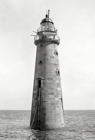Photo showing: A House on the Water -- Minot's Ledge Lighthouse, Boston, c. 1890-1899.