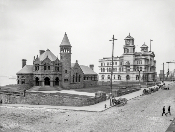 Photo showing: Municipal Memphis -- 1906. Cossitt Library and Post Office, Memphis, Tennessee.