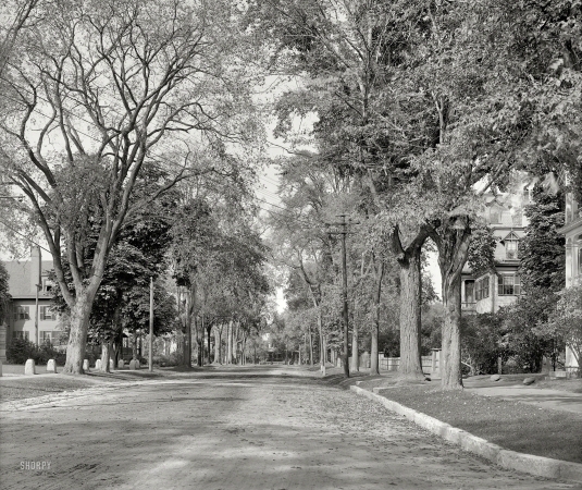 Photo showing: Elm Street -- Circa 1907. Northampton, Massachusetts -- Elm Street.