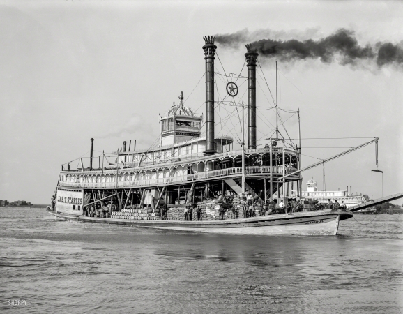 Photo showing: Sternwheeler Staples -- Circa 1910. Packet steamer Jas. T. Staples.