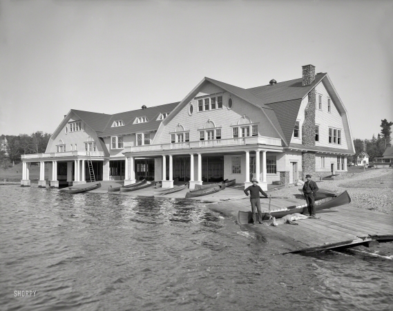 Photo showing: Catch O the Day -- Circa 1905. Lower St. Regis Lake, Paul Smith's Hotel, Adirondack Mountains, N.Y.