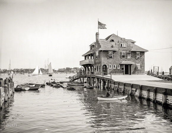 Photo showing: The Yacht Club -- Circa 1906. Boston Yacht Club -- Marblehead, Massachusetts.