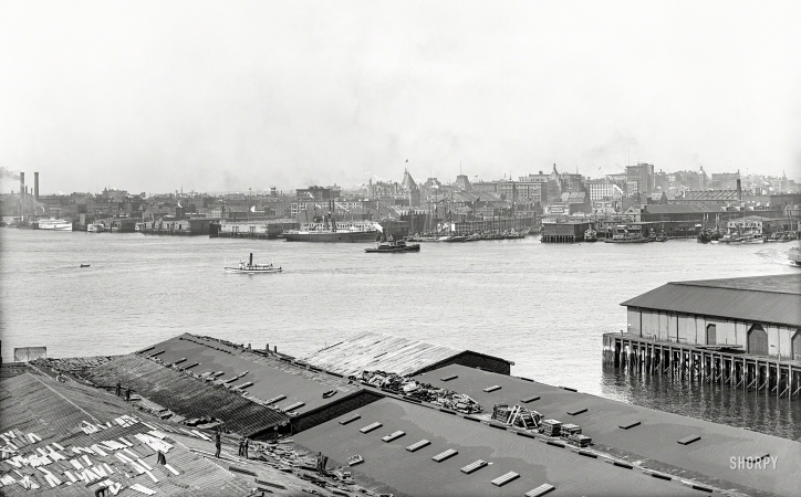 Photo showing: Inner Harbor -- 1906. Boston, Massachusetts, from East Boston across Inner Harbor.