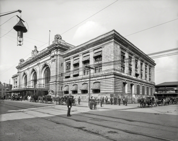 Photo showing: New York Central. -- Circa 1905. New York Central Railroad station, Albany, N.Y.