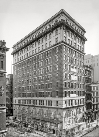 Photo showing: Willcox and Gibbs -- New York circa 1904. Willcox & Gibbs S.M. Co. building, Broadway and Bond Street.