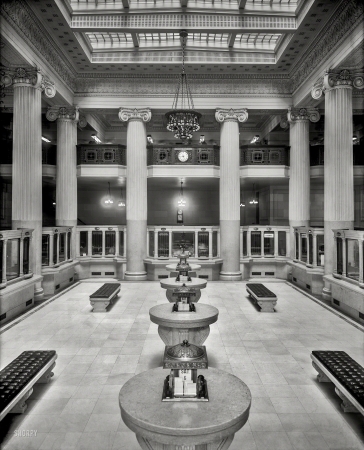 Photo showing: Temple of Thrift -- May 1916. Dime Savings Bank lobby, Detroit.