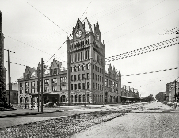 Photo showing: Union Depot. -- Detroit circa 1909. Union Depot, Fort and Third Streets.