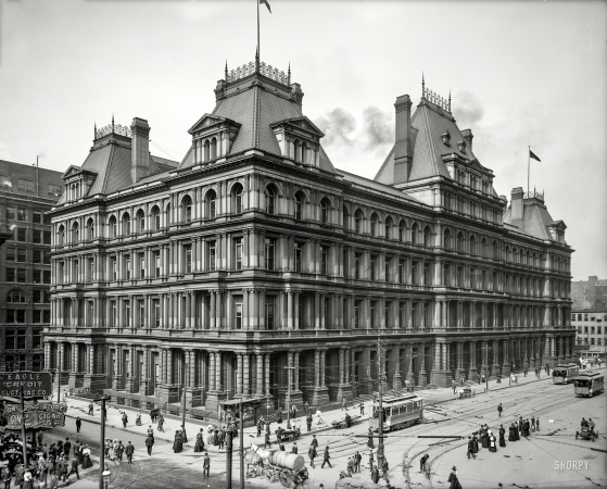 Photo showing: Municipal Palace -- Cincinnati circa 1907. Federal Building (Custom House and Post Office).