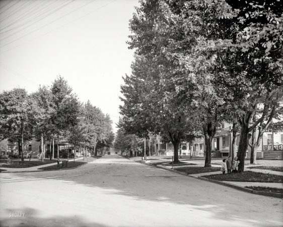 Photo showing: South Weadock -- Saginaw, Michigan, circa 1908. Houses on South Weadock Avenue.