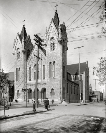 Photo showing: Atlantic and Pacific -- Atlantic City, New Jersey, circa 1907. St. Nicholas Church, Pacific and Tennessee Avenues.