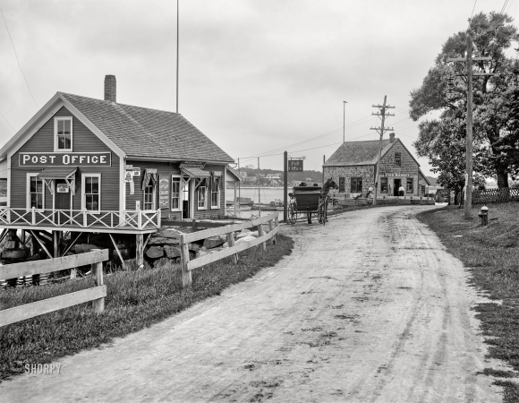 Photo showing: Gloucester P.O. -- Circa 1910. Post office -- Annisquam Station, Gloucester, Massachusetts.