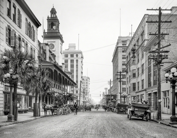 Photo showing: Jacksonville, 1910 -- Forsyth Street looking east.