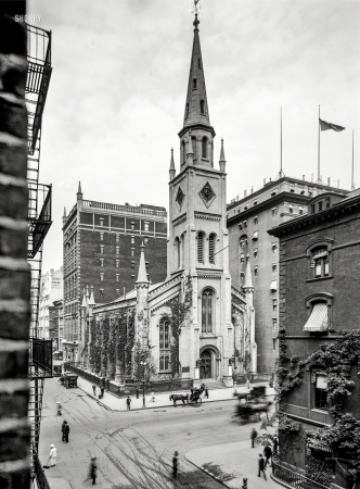 Photo showing: Sweep We Must -- October 1907. Marble Collegiate Church, Fifth Avenue, New York.