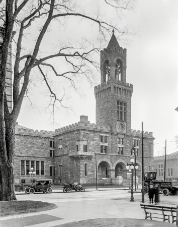 Photo showing: Municipal Castle II -- Circa 1910. Courthouse -- Springfield, Massachusetts.