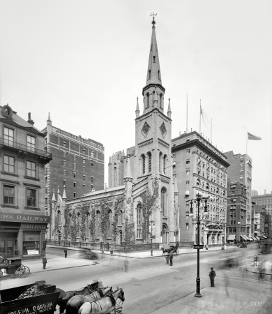 Photo showing: Ghosts of New York -- Manhattan circa 1907. Marble Collegiate Church, Fifth Avenue.