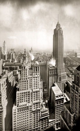 Photo showing: High and Mighty. -- New York, 1932. 60 Wall Tower (70 Pine Street). The former Cities Service Building