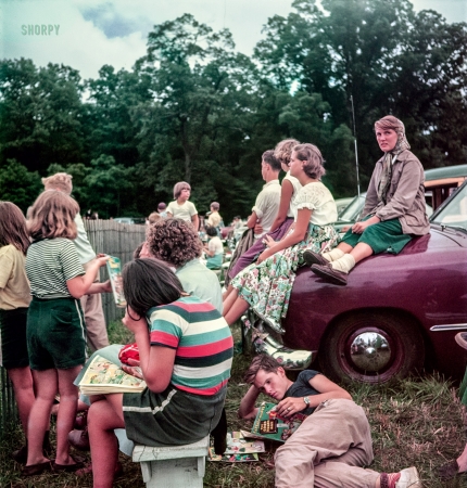 Photo showing: Good Humor Boy -- St. James, New York, circa 1950. St. James Church bazaar.
