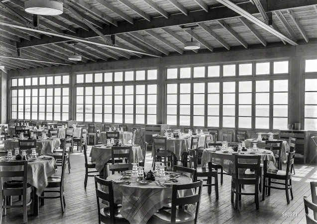 Photo showing: Dining at the Dunes -- Sept. 20, 1939. The Dunes Club, Narragansett, Rhode Island. Dining porch.