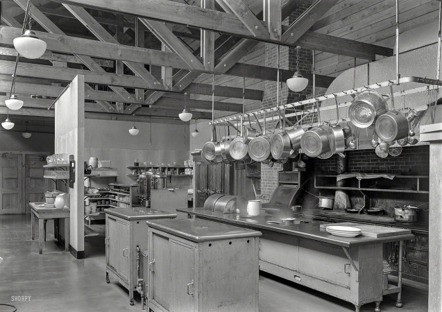 Photo showing: Kitchen Rapture -- Sept. 20, 1939. The Dunes Club. Narragansett, Rhode Island. Kitchen.