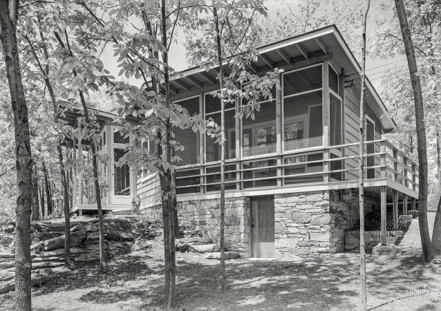 Photo showing: First-Class Cabin -- May 30, 1940. John C.B. Moore residence in Pound Ridge, Westchester County, New York.