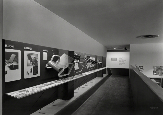 Photo showing: The Chair: Where We Stand -- November 6, 1941. Museum of Modern Art, 11 West 53rd Street, New York. Projection track.