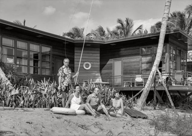 Photo showing: Sand Reef -- January 14, 1942. Prince and Princess Alexis Zalstem-Zalessky, residence in Palm Beach, Florida.