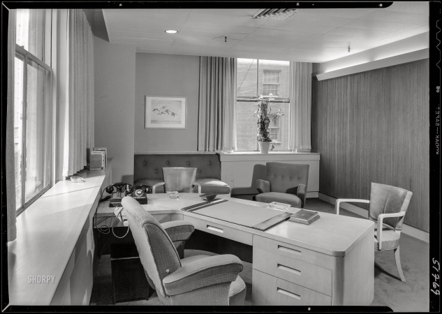Photo showing: Fed Ad -- October 3, 1947. Federal Advertising Agency, 385 Madison Avenue, New York. President's office.
