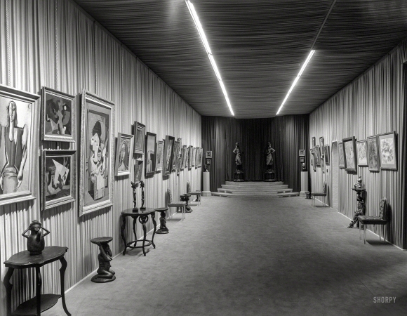 Photo showing: Primitive Modern -- July 20, 1950. Helena Rubinstein residence, 625 Park Avenue, New York. Art gallery.