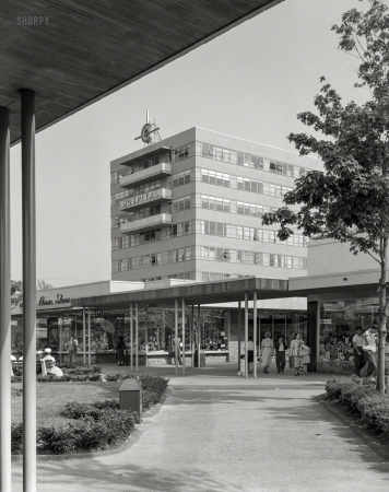 Photo showing: Medical Shopping Center -- June 6, 1956. Cross County Center. Yonkers, Westchester County, New York. Medical building.
