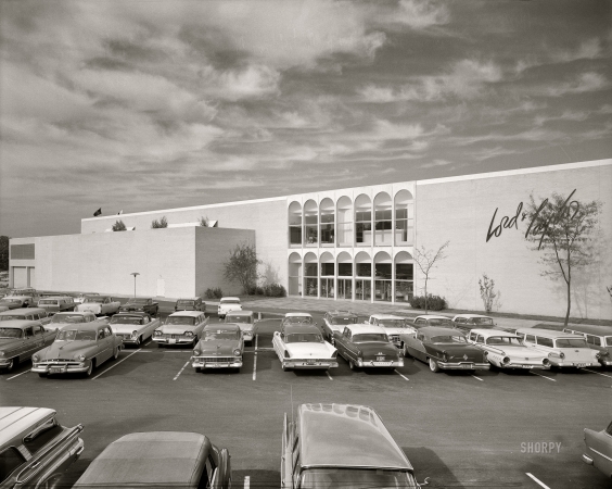 Photo showing: Lord and Taylor. -- October 1959. Lord & Taylor department store, Washington-Chevy Chase. View to south facade.