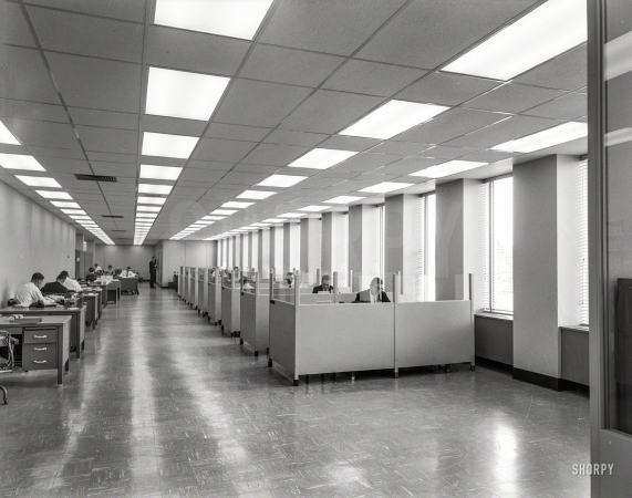 Photo showing: Liberty Mutual: 1963 -- May 28, 1963. Liberty Mutual Life Insurance Co., 444 Merrick Road, Lynbrook, Long Island.
