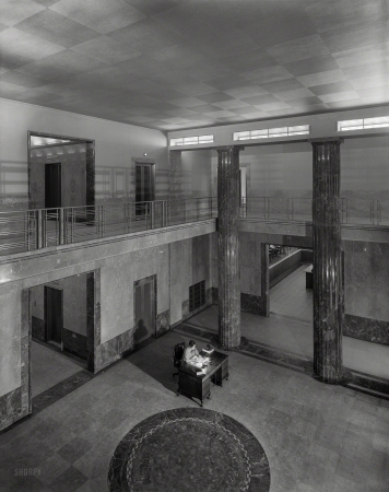 Photo showing: The Insurance Lobby -- Washington, D.C., circa 1937. Lobby, Acacia Mutual Life Insurance Co. building.