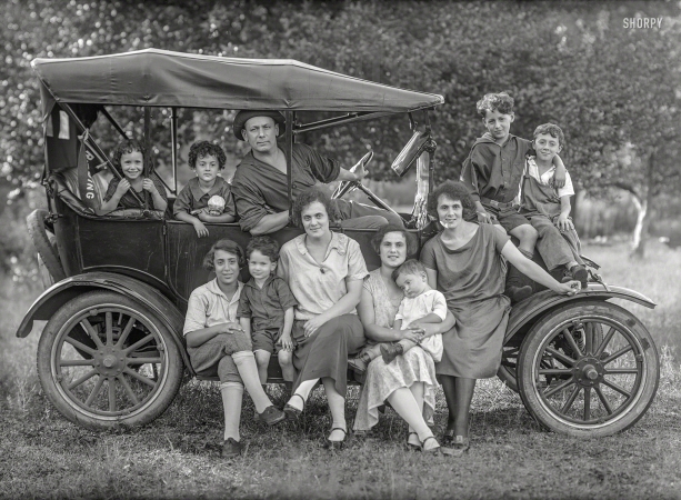 Photo showing: Time Travelers -- The family car, somewhere in the Northeast circa 1920.