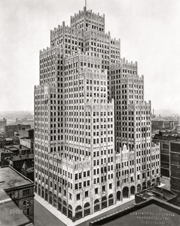 Photo showing: Southwestern Bell -- St. Louis, Missouri, circa 1930. Southwestern Bell Telephone Building, Pine Street.
