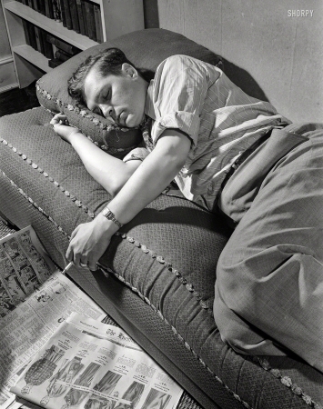 Photo showing: Ennis the Menace -- September 1942. The careless smoker. Whether he falls asleep with a lighted smoke
or is careless in the disposal of burning cigars, cigarettes, or matches, he is always a menace. 