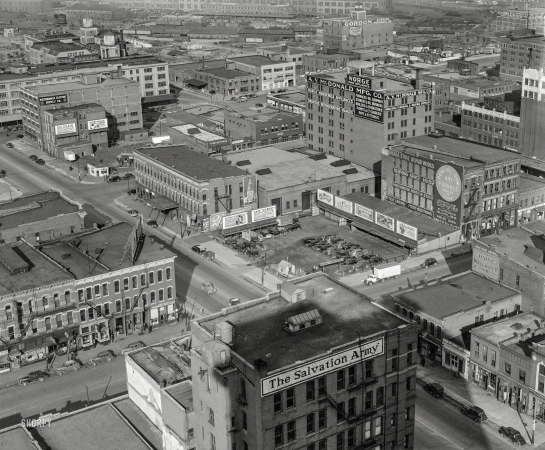 Photo showing: Over Omaha -- November 1938. Omaha, Nebraska.