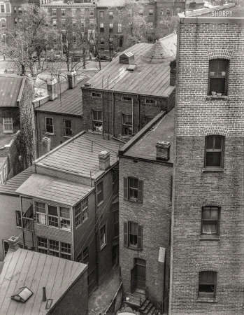 Photo showing: Window on Washington -- Washington, D.C., rooftops circa 1939.