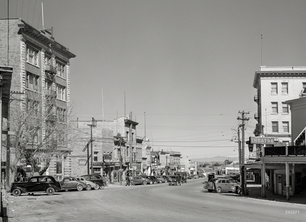 Photo showing: Tonopah -- March 1940. Main Street in Tonopah, Nevada.