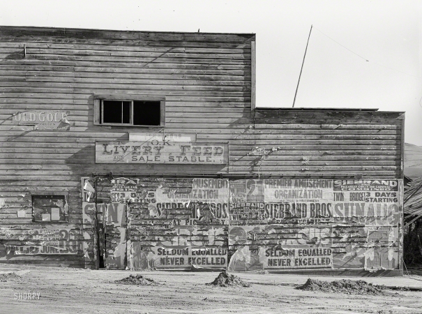 Photo showing: Never Excelled -- June 1939. Old livery stable in Virginia City, Montana.