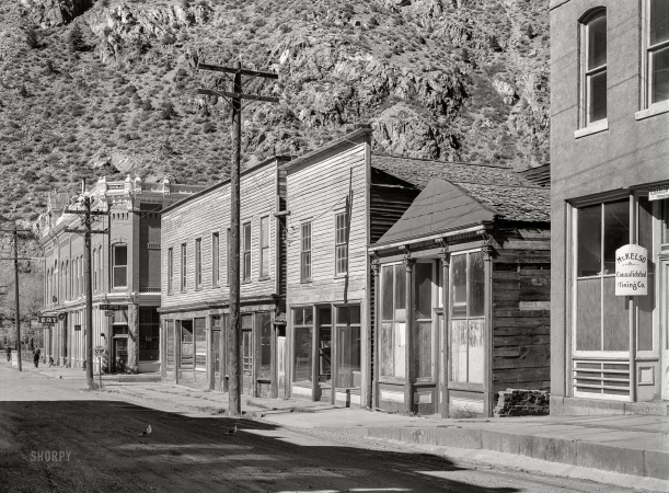 Photo showing: Sterling Sliver -- October 1939. Georgetown, Colorado. Silver mining town ghost town.