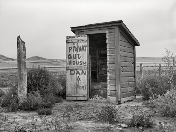 Photo showing: Privy Property -- November 1939. Privy. Dawes County, Nebraska.
