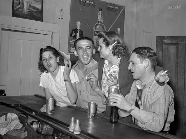 Photo showing: Barroom Besties -- June 1940. Youngsters in a bar at Mogollon, New Mexico.