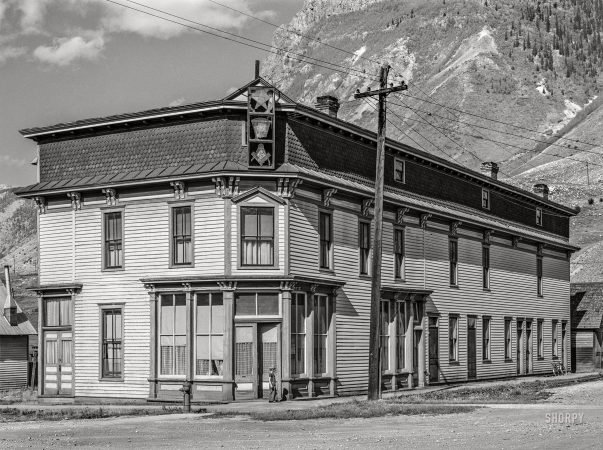 Photo showing: High Lonesome -- September 1940. Rooming house and lodge hall at Silverton, Colorado.
