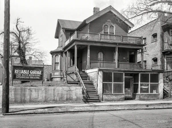 Photo showing: And a Dog Named Boo -- April 1936. House at 1629 North Ninth Street, Milwaukee.