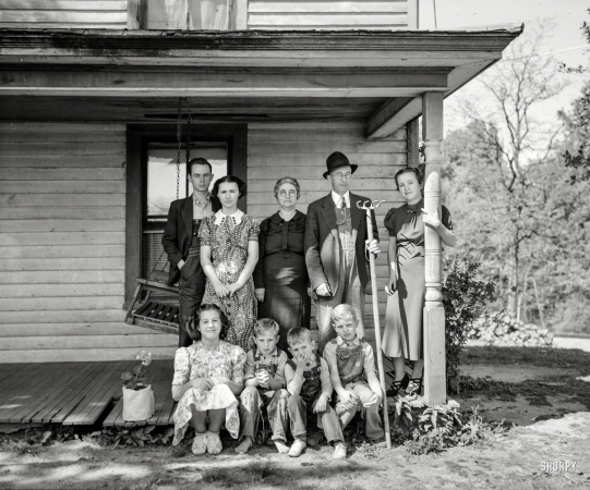 Photo showing: A Bumper Crop. -- April 1938. North Carolina farmer and family. Guilford County.