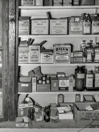 Photo showing: Bad Medicine -- Summer 1938. General store interior. Florence County, South Carolina.