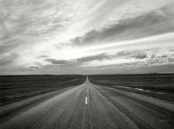 Photo showing: Wyoming -- March 1940. Highway U.S. 30. Sweetwater County, Wyoming.