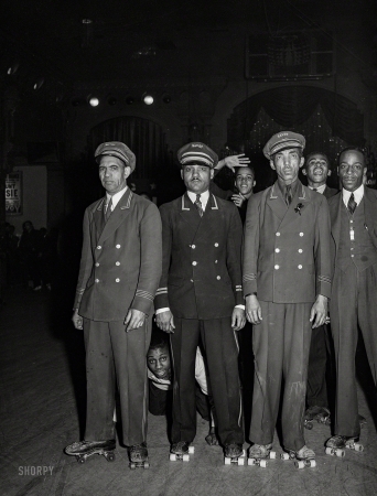 Photo showing: The Coasters -- April 1941. Instructors in roller skating at the Savoy Ballroom in Chicago.