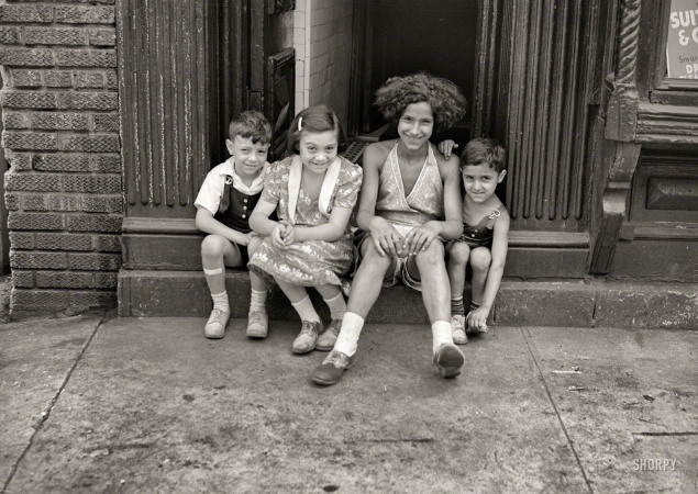 Photo showing: First Avenue Kids -- 1938. New York, New York. Children on First Avenue.