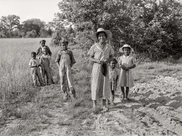 Photo showing: The Good Earth. -- May 1940. Negro tobacco planter's family. Near Farrington, Chatham County, North Carolina.